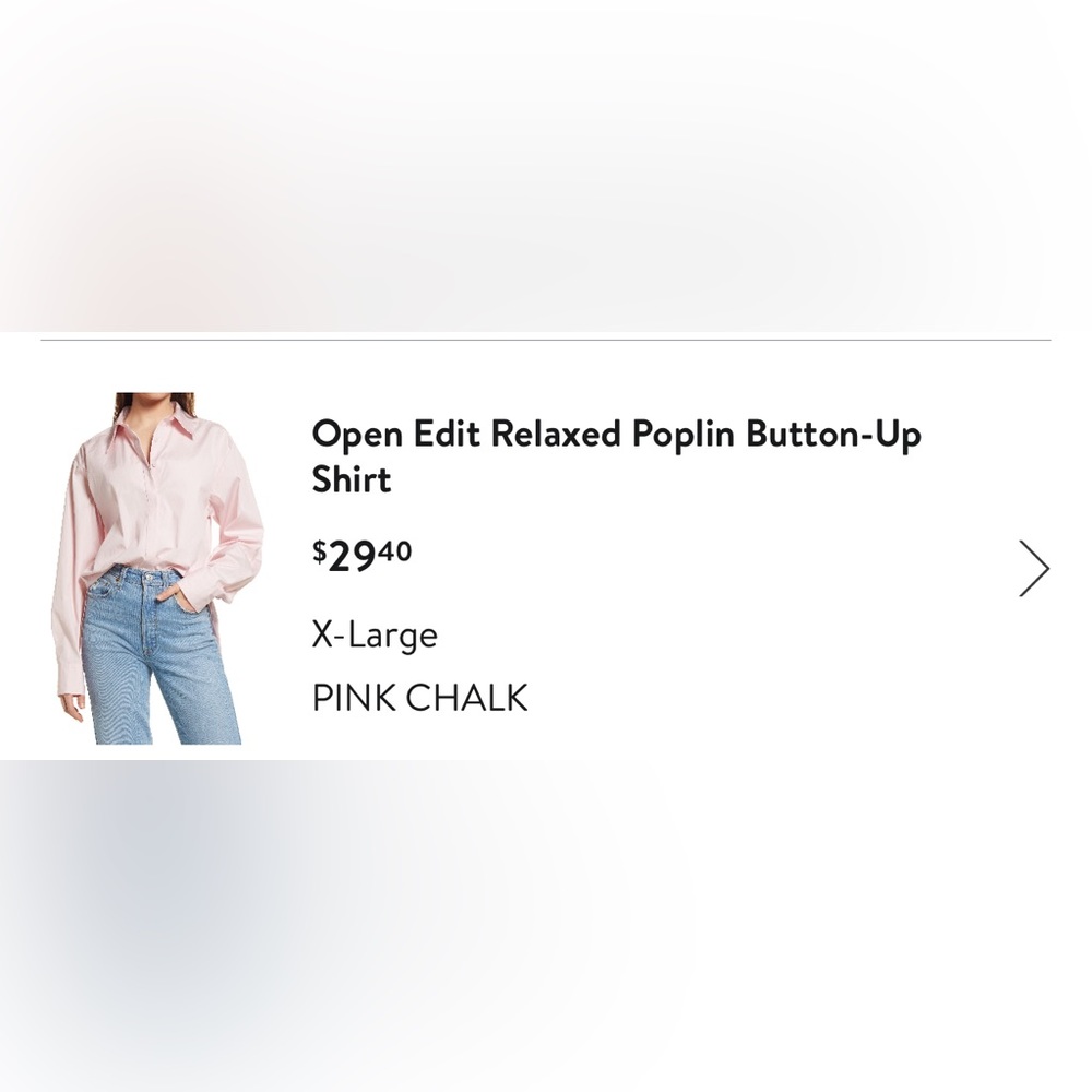 Open edit relaxed poplin button up shirt size xl